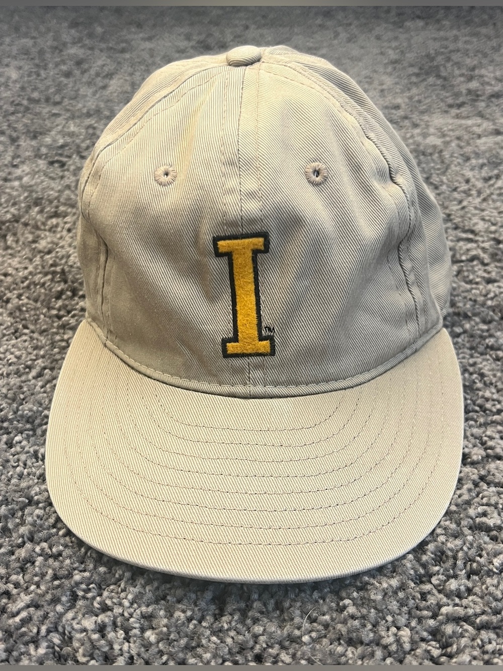 Iowa Hawkeyes Tailgate Hat OSFA Leather Strap Ebbets Field Flannels Black Yellow